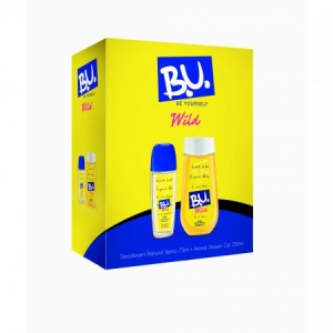 Set B.U. Wild: Deodorant natural spray, 75 ml + Gel de dus, 250 ml