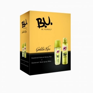 Set B.U. Golden Kiss: Deodorant natural spray, 75 ml + Deodorant spray, 150 ml