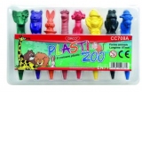 Creion color 8 culori plasti Zoo DACO