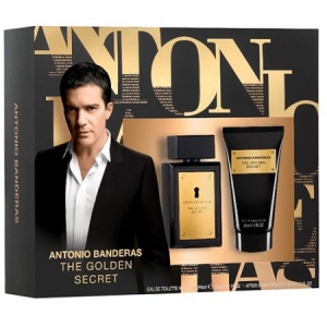 Set cadou Antonio Banderas The Golden Secret, Barbati: Apa de Toaleta, 50 ml + Balsam dupa ras, 50 ml