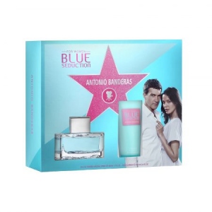 Set cadou Antonio Banderas Blue Seduction, pentru femei: Apa de toaleta, 50 ml + Lotiune de corp, 100 ml