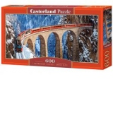 Puzzle Panoramic 600 piese Landwasser Viaduct - Alpii Elvetieni 60016