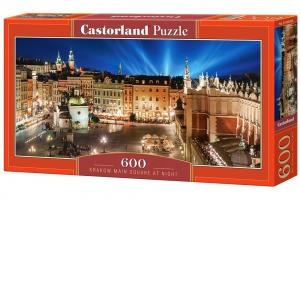 Puzzle Panoramic 600 piese Piata din Cracovia Noaptea 60306