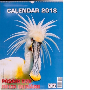 Calendar de perete 2018 - Pasari din delta Dunarii