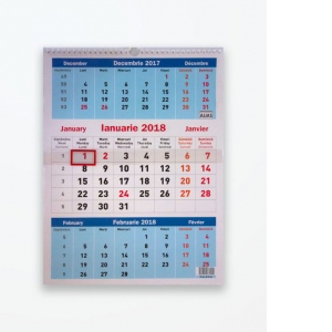 Calendar de perete 2018 - Calendar triptic