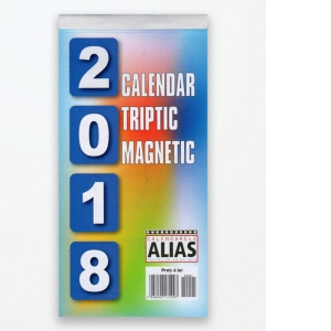 Minicalendar de birou triptic magnetic 2018