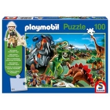 Puzzle 100 Playmobil - In Dino Country