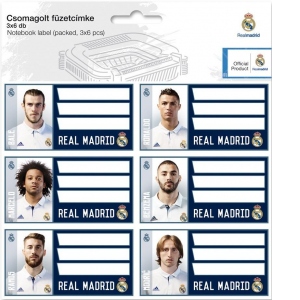 Etichete scolare autoadezive Real Madrid (18 piese)