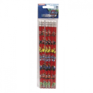 Set 6 creioane cu guma Paw Patrol