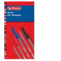 Pix plastic de unica folosinta Action, mina 0,7 mm, albastru, set 50 bucati