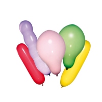 BALOANE ROTUNDE SI OVALE, DIVERSE CULORI,  BIODEGRADABILE, SET 25 BUCATI