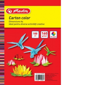 Scoala || Hartie decorativa || Carton colorat – CARTON COLOR A4 160GR TOP 100 DIVERSE CULORI 100 poza bestsellers.ro