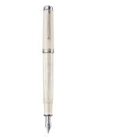 STILOU SUVERAEN M605 B, PENITA DE 14 K, ACCESORII PLACATE CU RODIU, WHITE-TRANSPARENT