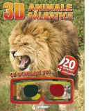 3D Animale salbatice. Carte cu abtibilduri! (contine ochelari 3D)