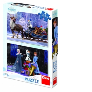 Puzzle 2 in 1 - Frozen (77 piese)