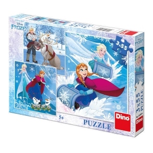 Puzzle 3 in 1 - Frozen (3 x 55 piese)