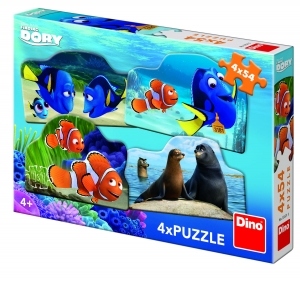 Puzzle 4 in 1 - Dory in marea aventura (54 piese)