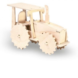 Puzzle 3D lemn - Tractor