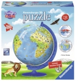 Puzzle 3D Copii - Globul Lumii, 180 Piese