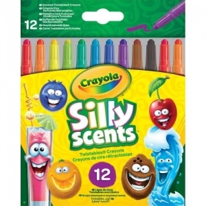 Set 12 Creioane Colorate Retractabile cu Arome