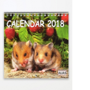 Mini - calendar spiralat 2018 : pui de animale