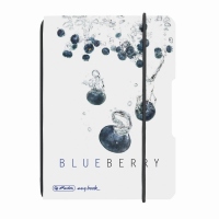 Caiet My.Book Flex A6 40f 70gr patratele, coperta Fresh Fruit Afine, elastic negru