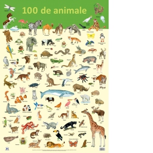 Vezi detalii pentru Plansa - 100 de animale