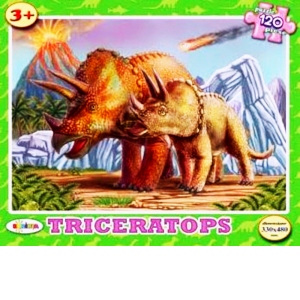Puzzle 120 piese - Triceratops