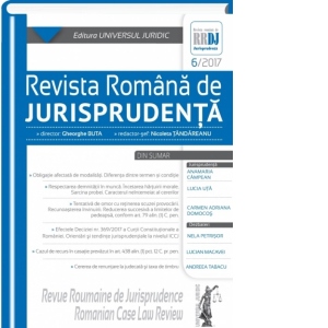 Revista romana de jurisprudenta nr. 6/2017