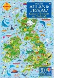 Puzzle 300 piese Marea Britanie si Irlanda (include atlas geografic)
