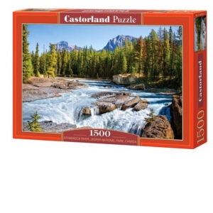 Puzzle 1500 de piese - Castorland, Raul Athabasca, parcul National Jasper, Canada