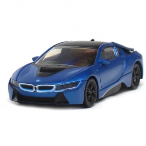 Masinuta BMW I8 Hybrid 2015, Scara 1:43 Albastru