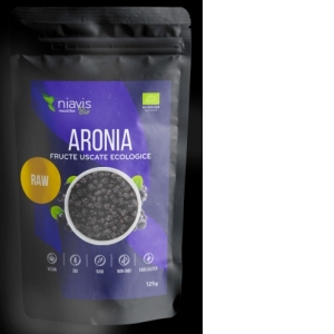 Aronia Fructe Uscate Raw Ecologice 125g