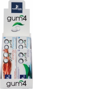 Gum4 Display Mix - 3 sortimente (Energy, Stress, Whitening)