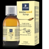 Immuneed Syrup - Sirop pentru gat iritat cu gust placut de Miere & Ghimbir 150ml