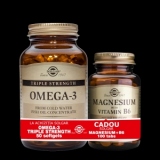 Pachet Omega-3 Triple Strength 50 caps + Magnesium cu B6 100 tablete GRATIS