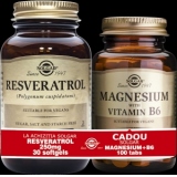 Pachet Resveratrol 250mg 30cps + Magnesium cu B6 100 tablete GRATIS
