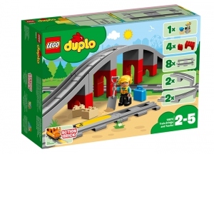 LEGO DUPLO - Pod si sine de cale ferata 10872, 26 piese