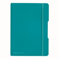 Caiet my.book flex A5, 40 file, patratele, turcoaz