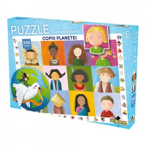 Noriel Puzzle 240 piese Lumea vesela: Copiii planetei