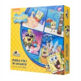 Puzzle 4 in 1 Spongebob - In vacanta- 6,9,15,20 piese