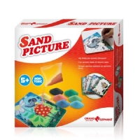 Set pictura cu nisip Orange Elephant, Sand