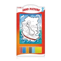 Set pictura cu nisip Orange Elephant, Penguin