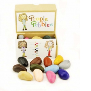 Set creioane de colorat People Pebbles 12 culori