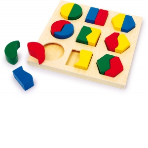 Puzzle, cutie identificarea formelor