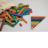 Numaratoare colorata cu piese din lemn reciclat