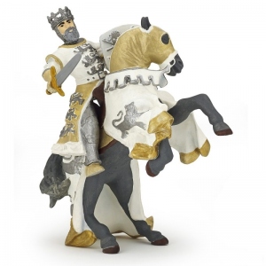 Cal rege Richard alb - Figurina Papo