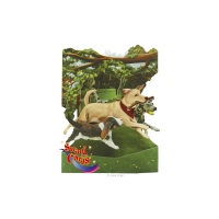 Felicitare 3D Swing Cards - Caini in parc
