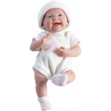 Jucarie papusa nou-nascut RealLife costumas alb