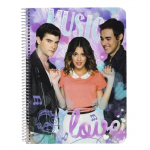 Caiet cu spira A5-80 de file colectia Violetta Butterflies